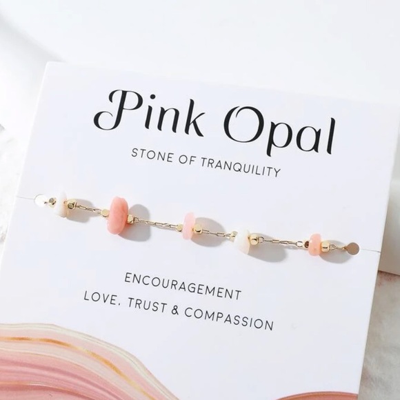 Pink Opal Gold Bracelet - Picture 4 of 4